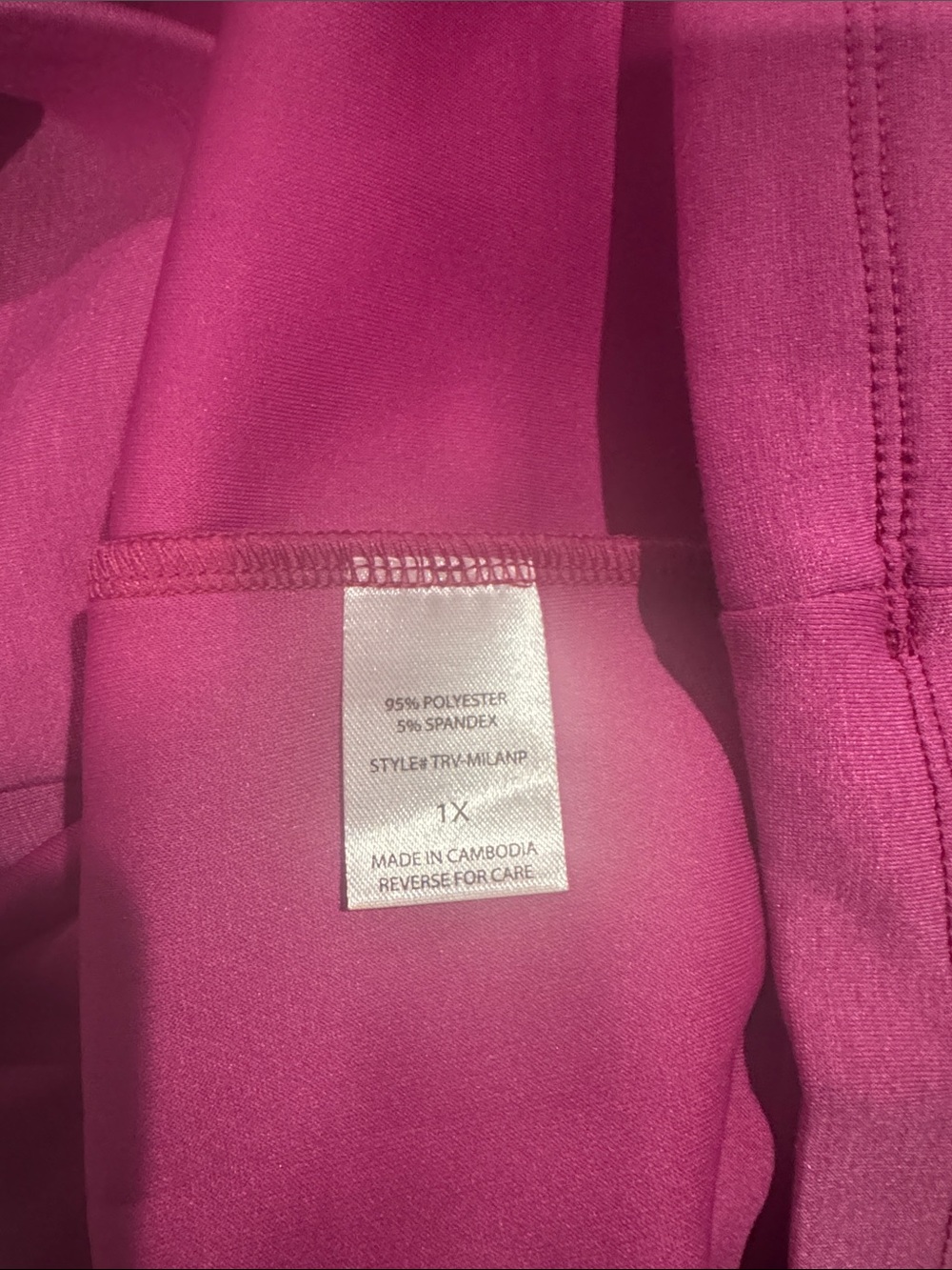 NWT Dear Scarlett Plus Size Long Sleeve Tunic Dress in Magenta - Picture 5 of 6